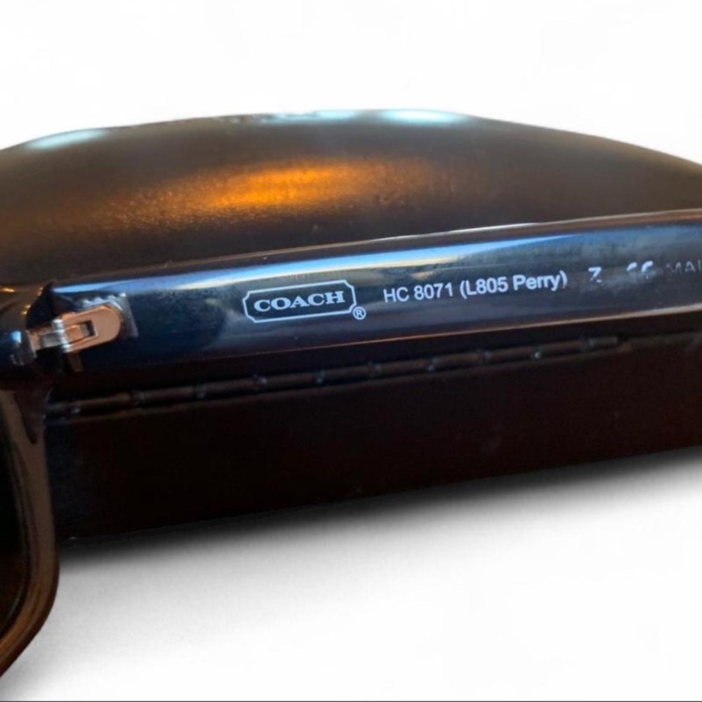 Coach Grey Sunglasses Rectangular Minimalist Clas… - image 8